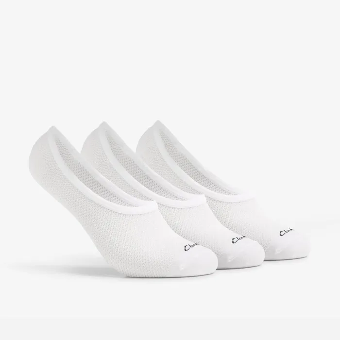 3 Pack Liner Socks White Men Clarks Accessories