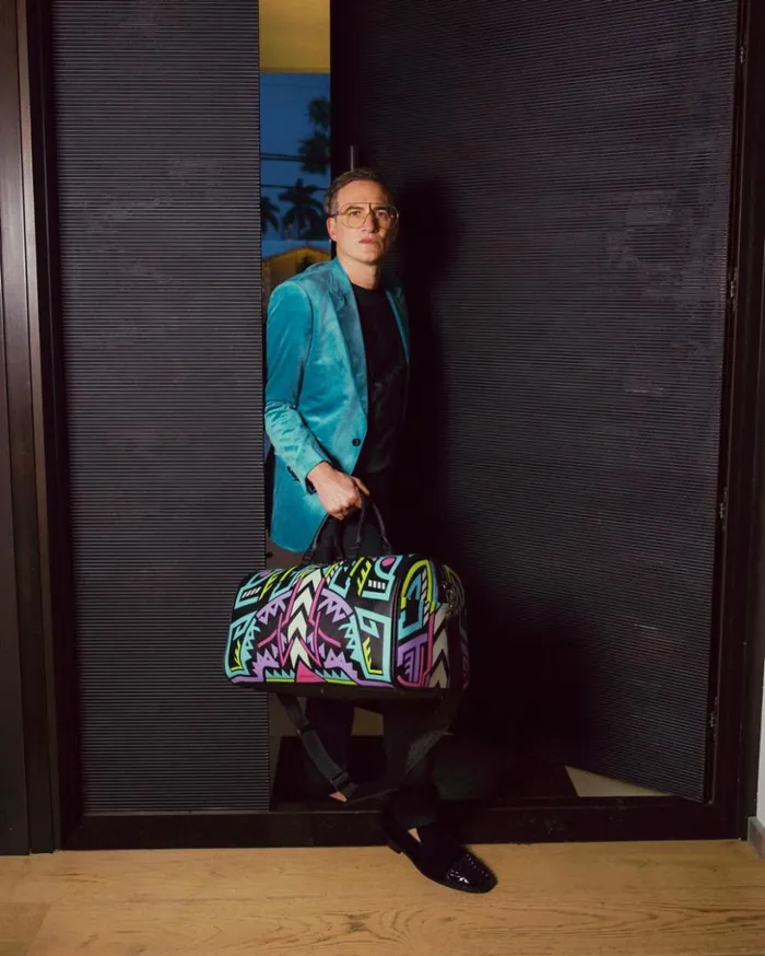 AI PATH TO THE FUTURE III DUFFLE 8211 SANDFLOWER COLLAB GLOW IN THE DARK Bags SPRAYGROUND