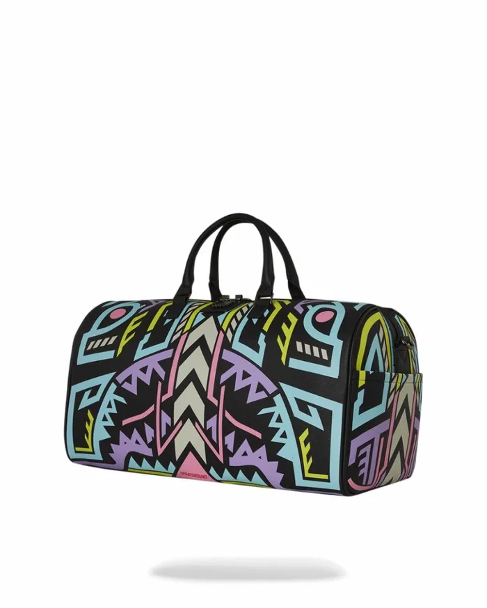 AI PATH TO THE FUTURE III DUFFLE 8211 SANDFLOWER COLLAB GLOW IN THE DARK Bags SPRAYGROUND