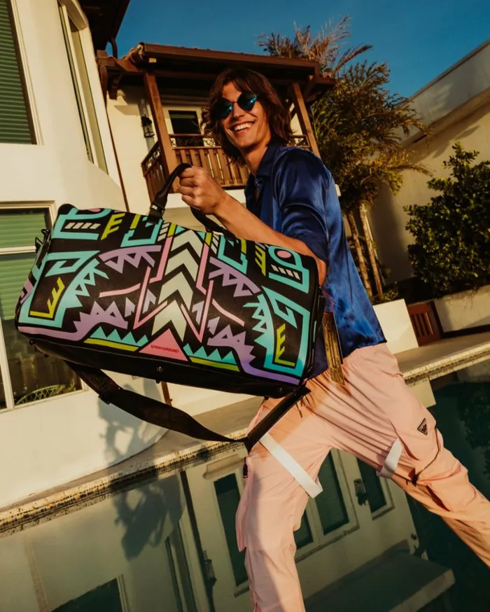AI PATH TO THE FUTURE III DUFFLE 8211 SANDFLOWER COLLAB GLOW IN THE DARK Bags SPRAYGROUND