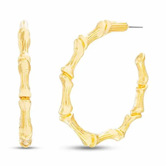 Accessories BAMBOO HOOPS GOLD Gold Steve Madden Jewelry