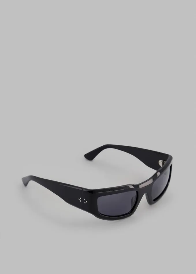 Accessories WomenMen The Frankie Shop Port Tanger Andalucia Sunglasses 8211 Black AcetateBlack Lens