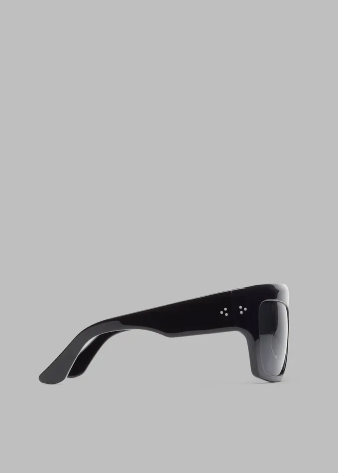 Accessories WomenMen The Frankie Shop Port Tanger Hal Sunglasses 8211 Black AcetateBlack Lens