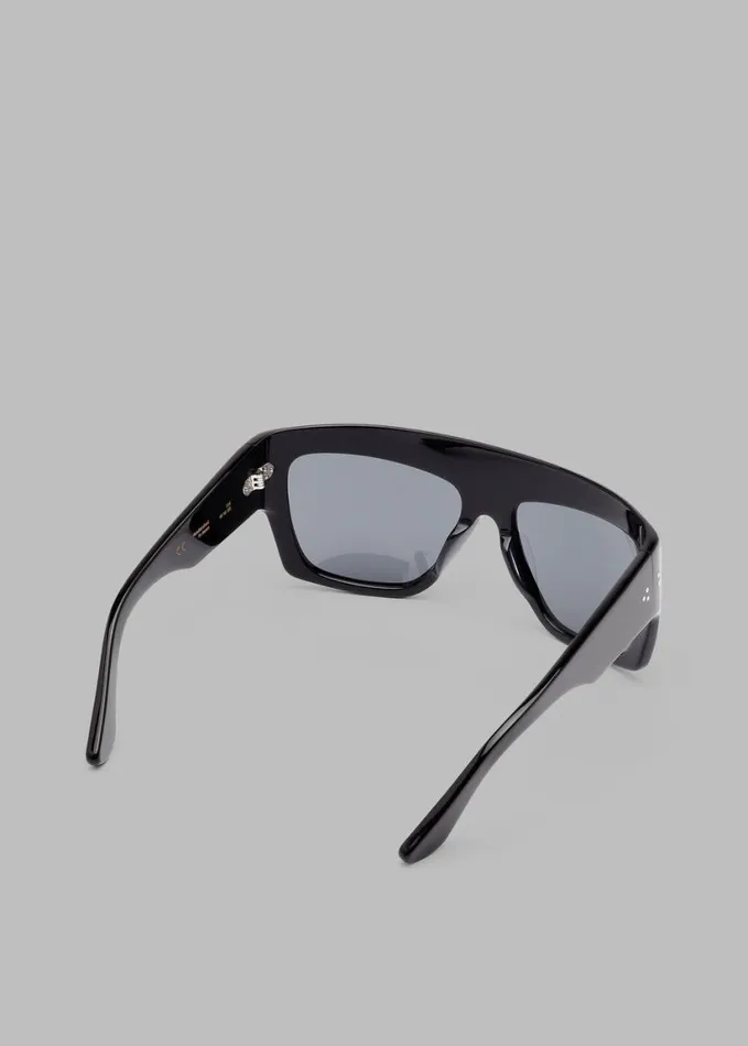 Accessories WomenMen The Frankie Shop Port Tanger Hal Sunglasses 8211 Black AcetateBlack Lens