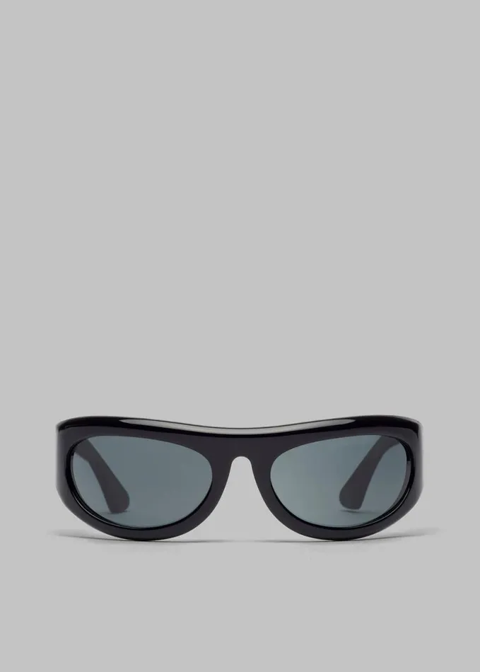 Accessories WomenMen The Frankie Shop Port Tanger Safaa Sunglasses 8211 Black AcetateBlack Lens