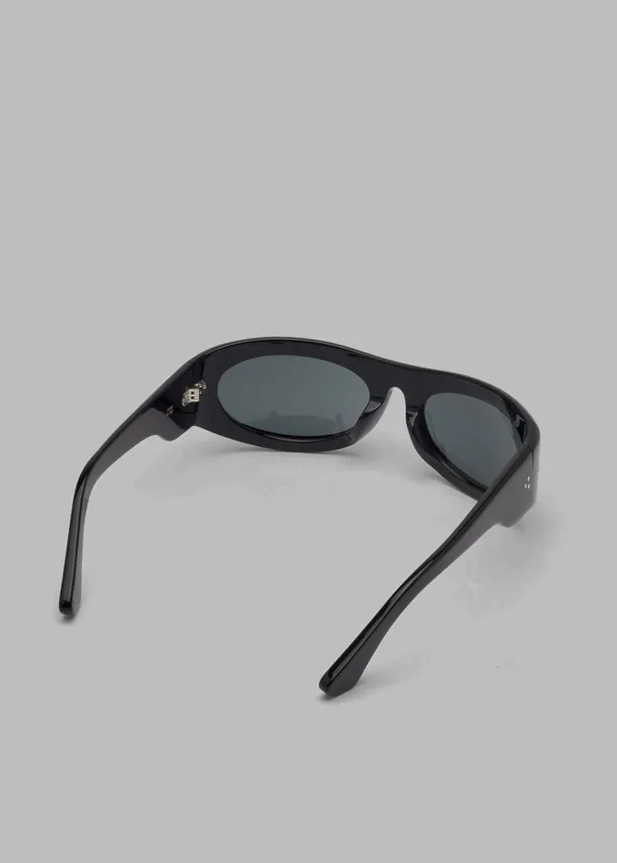 Accessories WomenMen The Frankie Shop Port Tanger Safaa Sunglasses 8211 Black AcetateBlack Lens