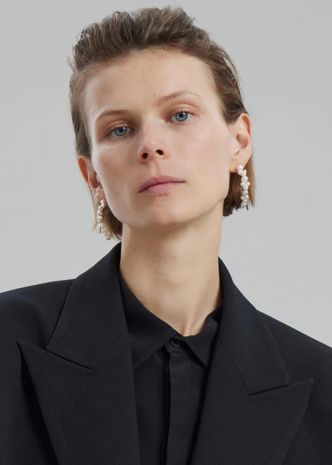 Accessories Women The Frankie Shop Completedworks Every Cloud Has A Silver Lining Earrings 8211 PearlSterling Silver