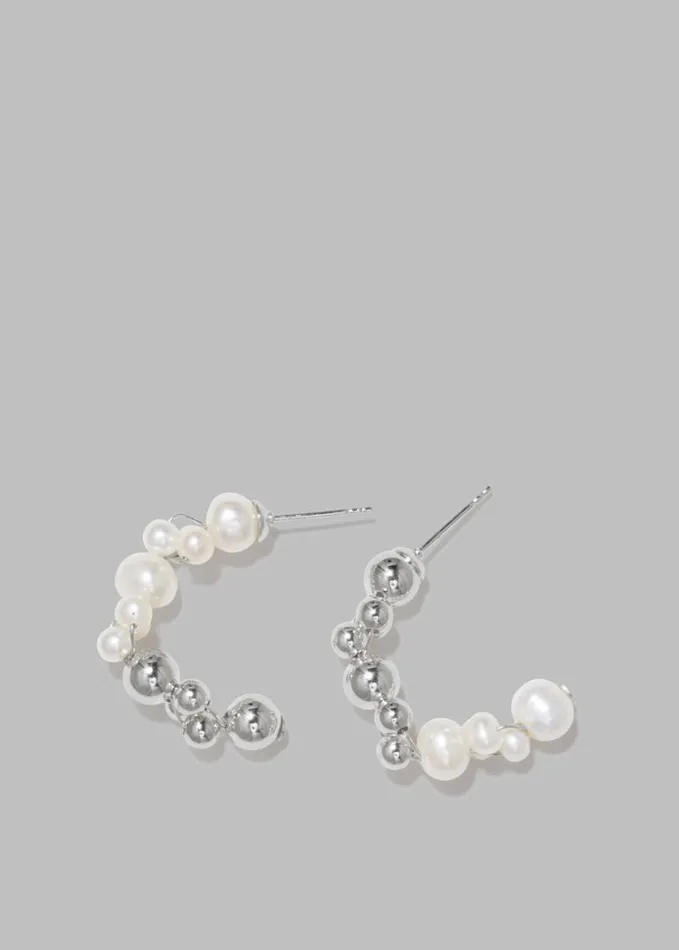 Accessories Women The Frankie Shop Completedworks Every Cloud Has A Silver Lining Earrings 8211 PearlSterling Silver