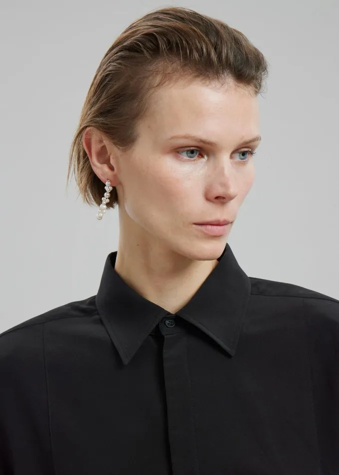 Accessories Women The Frankie Shop Completedworks Every Cloud Has A Silver Lining Earrings 8211 PearlSterling Silver
