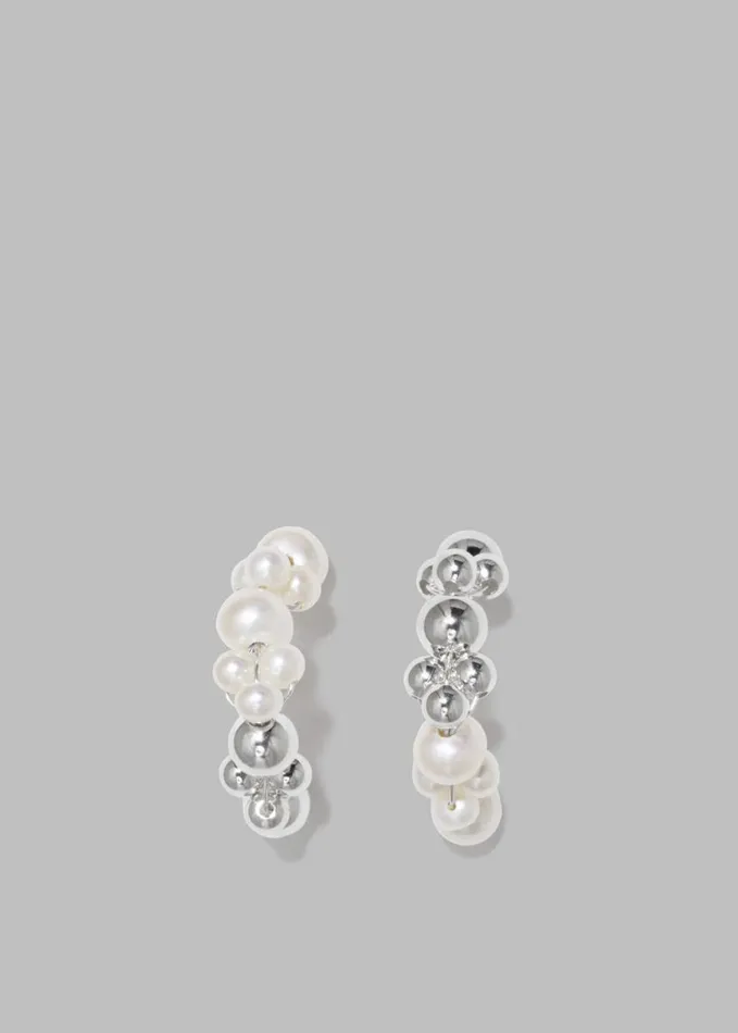 Accessories Women The Frankie Shop Completedworks Every Cloud Has A Silver Lining Earrings 8211 PearlSterling Silver