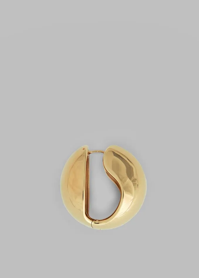 Accessories Women The Frankie Shop Coperni XL Logo Creole Earrings 8211 Gold