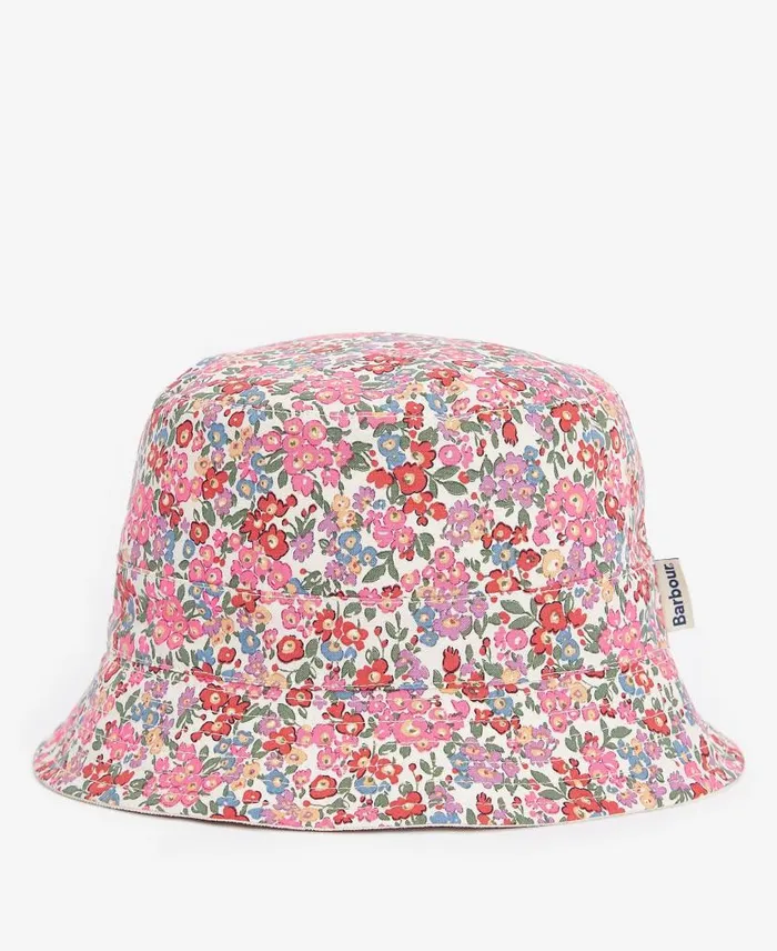 Adria Reversible Bucket Hat Parchment Women Barbour Hats