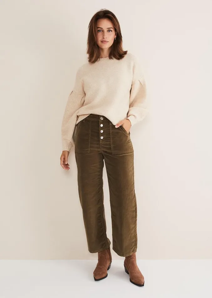 Afia Bell Sleeve Knitted Jumper Oatmeal Women Phase Eight Knitwear