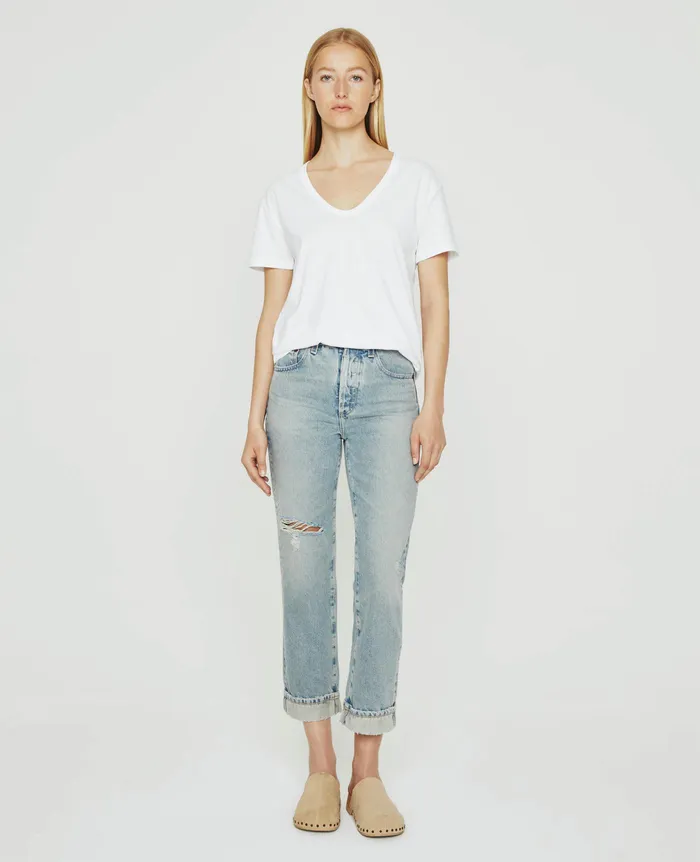 AG Jeans Denim Women Alexxis Crop 21 YEARS ROAD TRIP DESTRUCTED