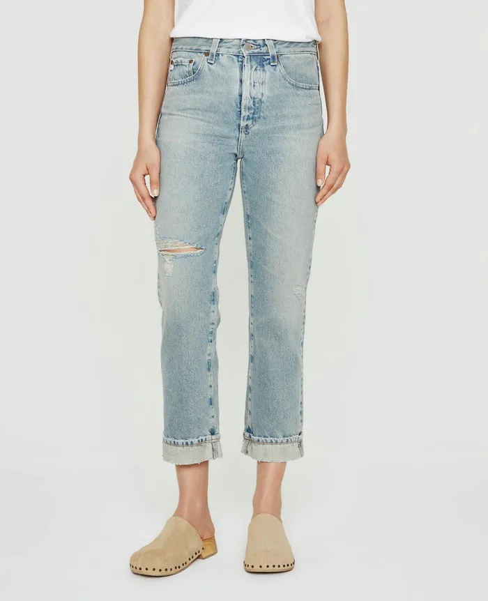 AG Jeans Denim Women Alexxis Crop 21 YEARS ROAD TRIP DESTRUCTED