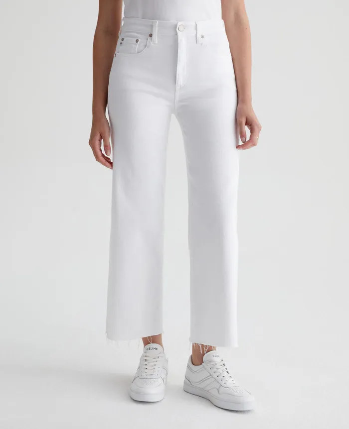 AG Jeans Denim Women Saige Wide Leg Crop MODERN WHITE