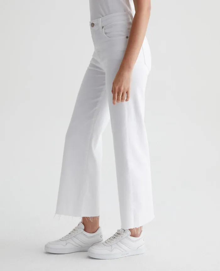 AG Jeans Denim Women Saige Wide Leg Crop MODERN WHITE