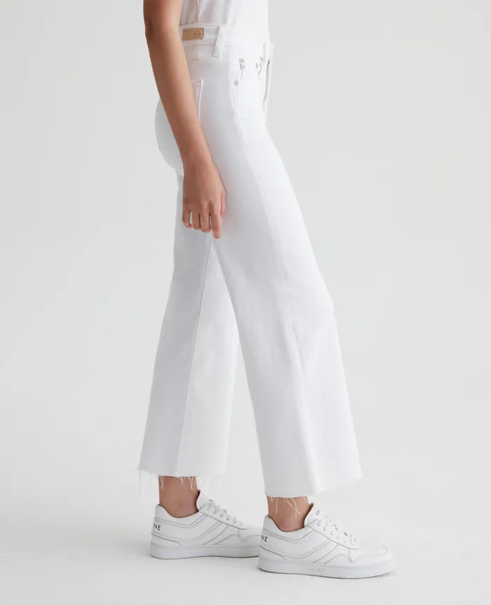 AG Jeans Denim Women Saige Wide Leg Crop MODERN WHITE