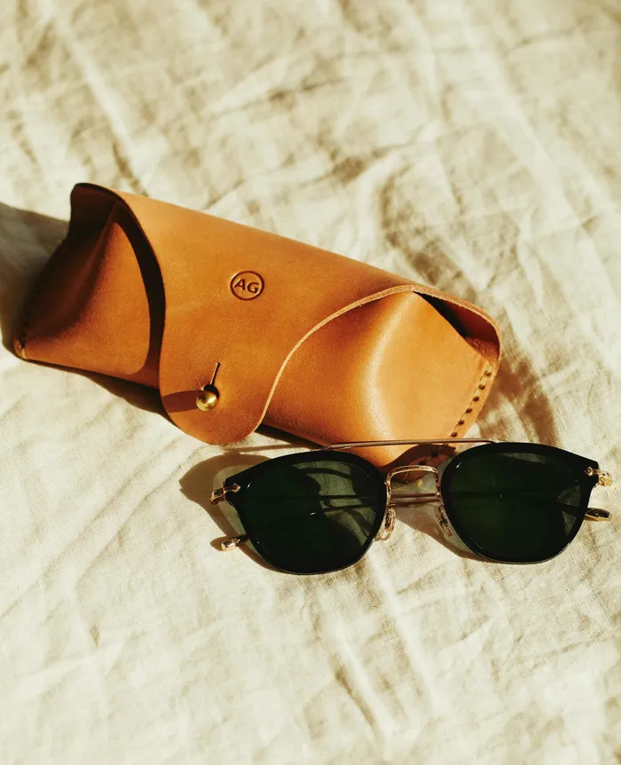 AG Jeans Leather Goods WomenMen AG Eyeglass Case NATURALBRASS