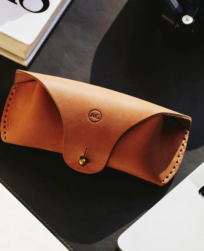 AG Jeans Leather Goods WomenMen AG Eyeglass Case NATURALBRASS