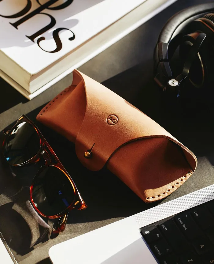 AG Jeans Leather Goods WomenMen AG Eyeglass Case NATURALBRASS
