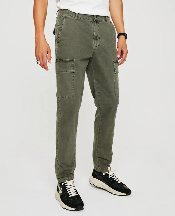 AG Jeans Pants Men Wells Cargo SULFUR ARMORY GREEN