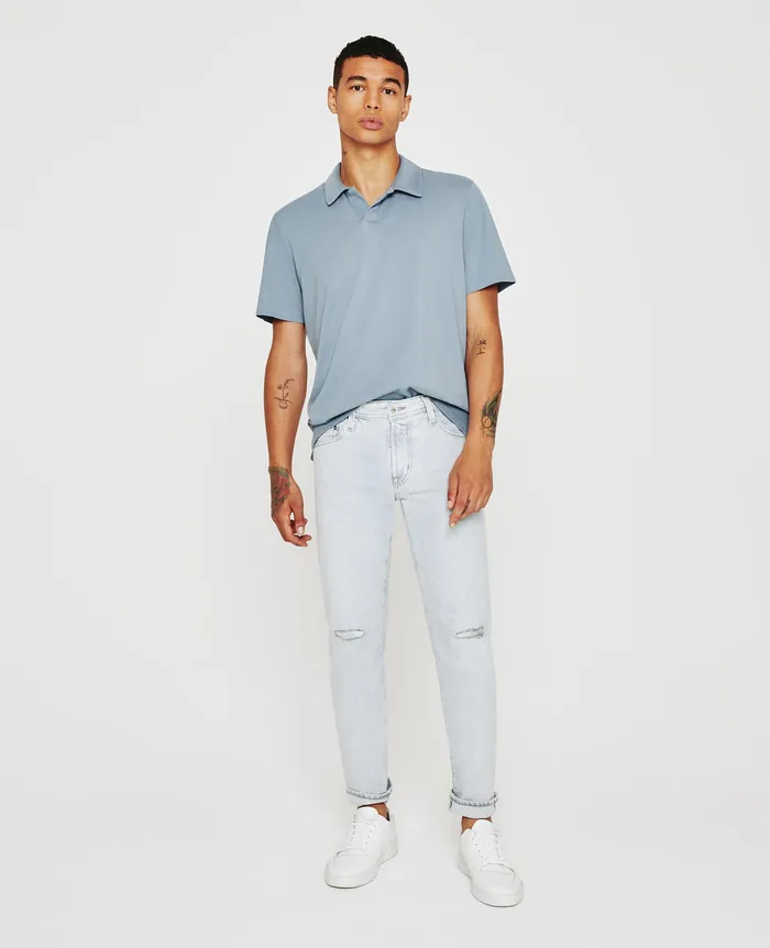 AG Jeans Polos Men Bryce Johnny Collar COLDWATER SLATE AG Jeans Polos Men Bryce Johnny Collar COLDWATER SLATE