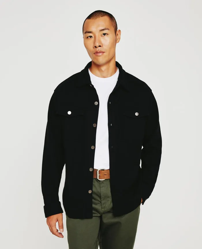 AG Jeans Shirts Men Elias Shirt Jacket TRUE BLACK