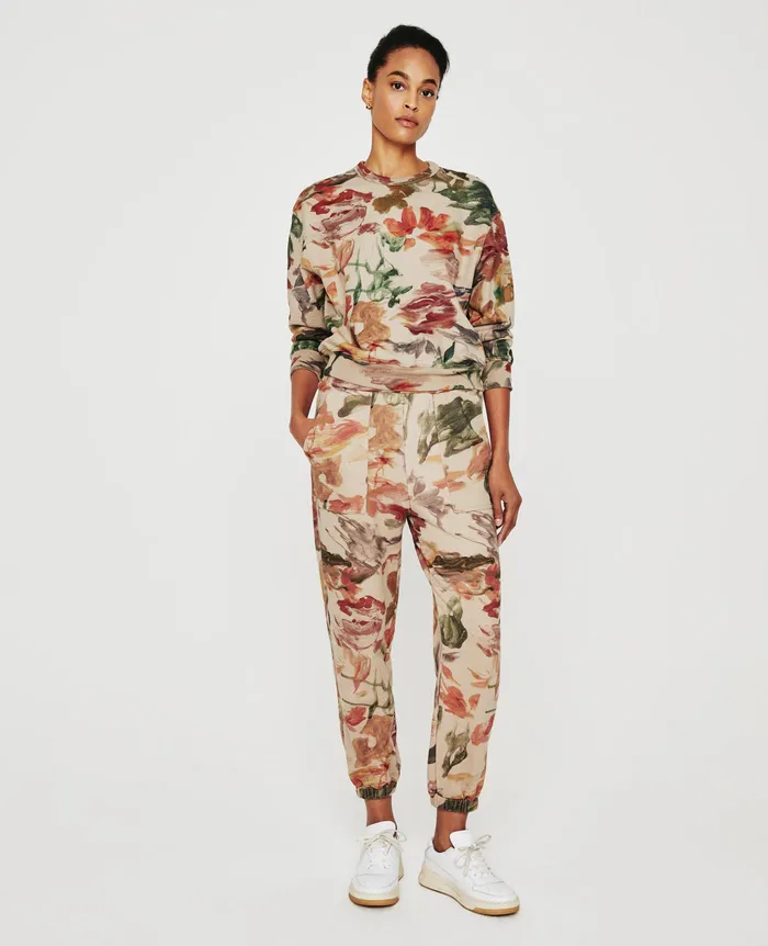 AG Jeans Sweatshirts Women Nova Crew GARDEN CAMO NEUTRAL MULTI AG Jeans Sweatshirts Women Nova Crew GARDEN CAMO NEUTRAL MULTI