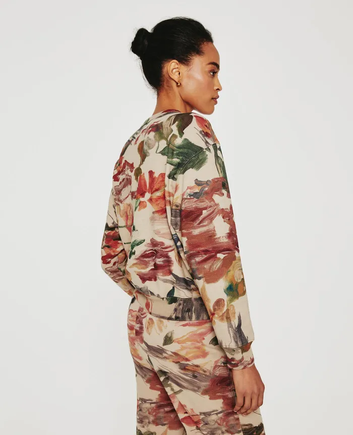 AG Jeans Sweatshirts Women Nova Crew GARDEN CAMO NEUTRAL MULTI AG Jeans Sweatshirts Women Nova Crew GARDEN CAMO NEUTRAL MULTI