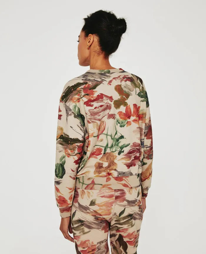 AG Jeans Sweatshirts Women Nova Crew GARDEN CAMO NEUTRAL MULTI AG Jeans Sweatshirts Women Nova Crew GARDEN CAMO NEUTRAL MULTI
