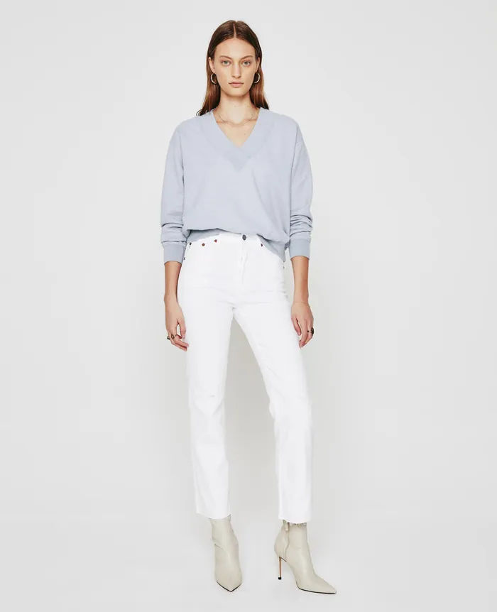 AG Jeans Sweatshirts Women Nova Vee WHITE SANDS AG Jeans Sweatshirts Women Nova Vee WHITE SANDS