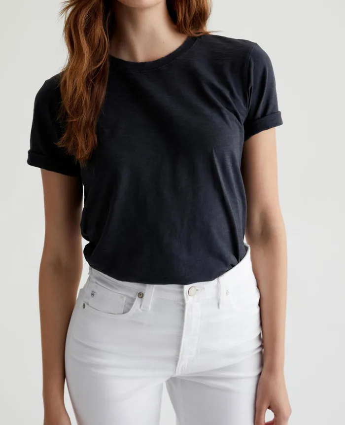 AG Jeans Tees and Tanks Women Jagger Crew 5 YEARS TRUE BLACK AG Jeans Tees and Tanks Women Jagger Crew 5 YEARS TRUE BLACK