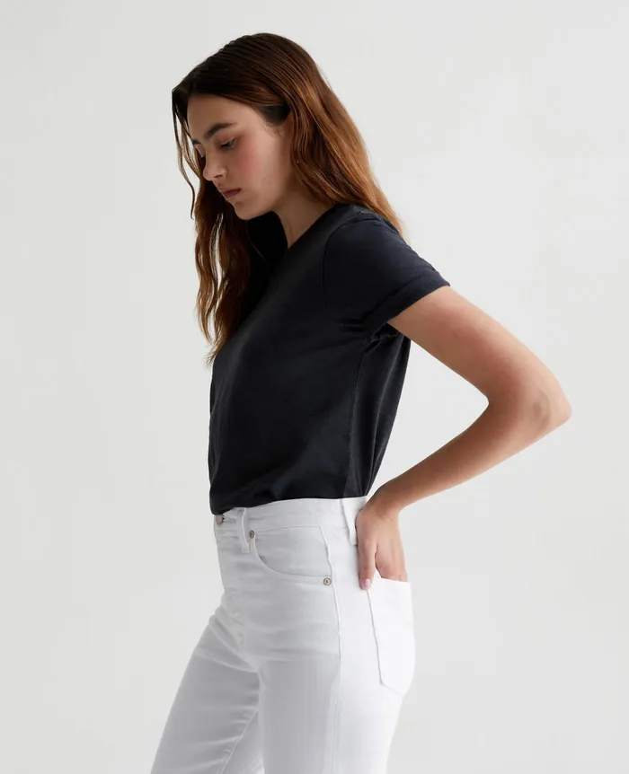 AG Jeans Tees and Tanks Women Jagger Crew 5 YEARS TRUE BLACK AG Jeans Tees and Tanks Women Jagger Crew 5 YEARS TRUE BLACK