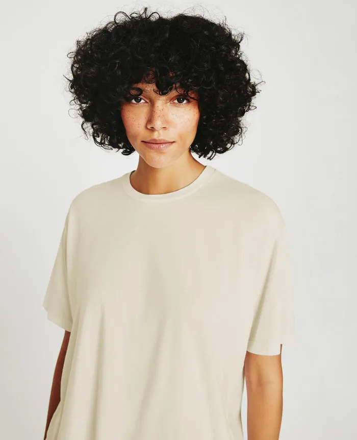 AG Jeans Tees and Tanks Women Karter ExBoyfriend IVORY DUST AG Jeans Tees and Tanks Women Karter ExBoyfriend IVORY DUST