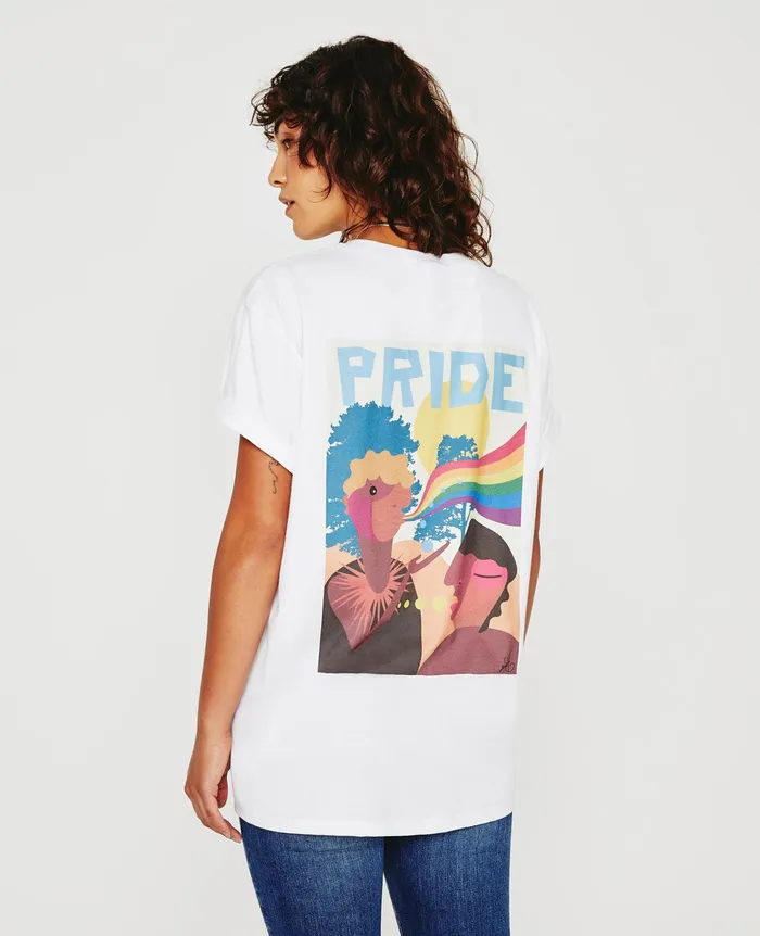 AG Jeans Tees and Tanks WomenMen Bryce Crew PRIDE IS BELONGING TRUE WHITE AG Jeans Tees and Tanks WomenMen Bryce Crew PRIDE IS BELONGING TRUE WHITE