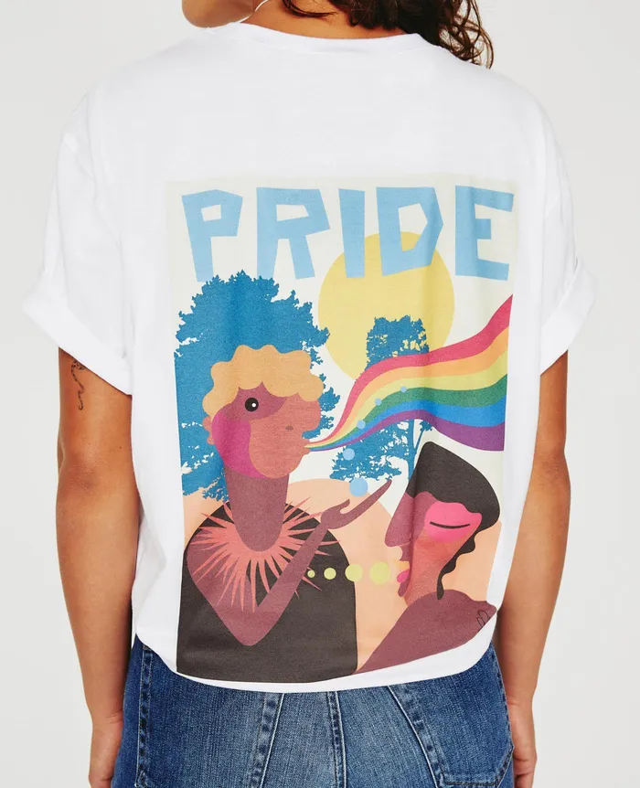 AG Jeans Tees and Tanks WomenMen Bryce Crew PRIDE IS BELONGING TRUE WHITE AG Jeans Tees and Tanks WomenMen Bryce Crew PRIDE IS BELONGING TRUE WHITE