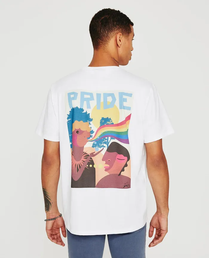 AG Jeans Tees and Tanks WomenMen Bryce Crew PRIDE IS BELONGING TRUE WHITE AG Jeans Tees and Tanks WomenMen Bryce Crew PRIDE IS BELONGING TRUE WHITE