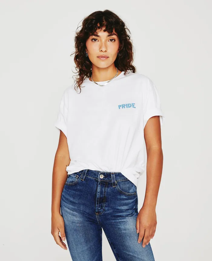 AG Jeans Tees and Tanks WomenMen Bryce Crew PRIDE IS BELONGING TRUE WHITE AG Jeans Tees and Tanks WomenMen Bryce Crew PRIDE IS BELONGING TRUE WHITE