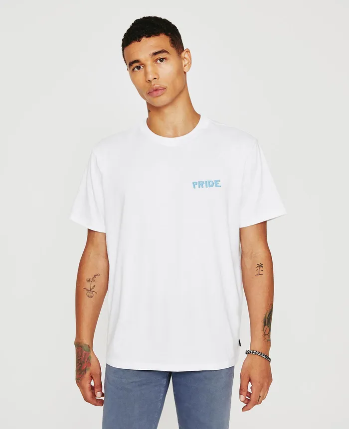 AG Jeans Tees and Tanks WomenMen Bryce Crew PRIDE IS BELONGING TRUE WHITE AG Jeans Tees and Tanks WomenMen Bryce Crew PRIDE IS BELONGING TRUE WHITE