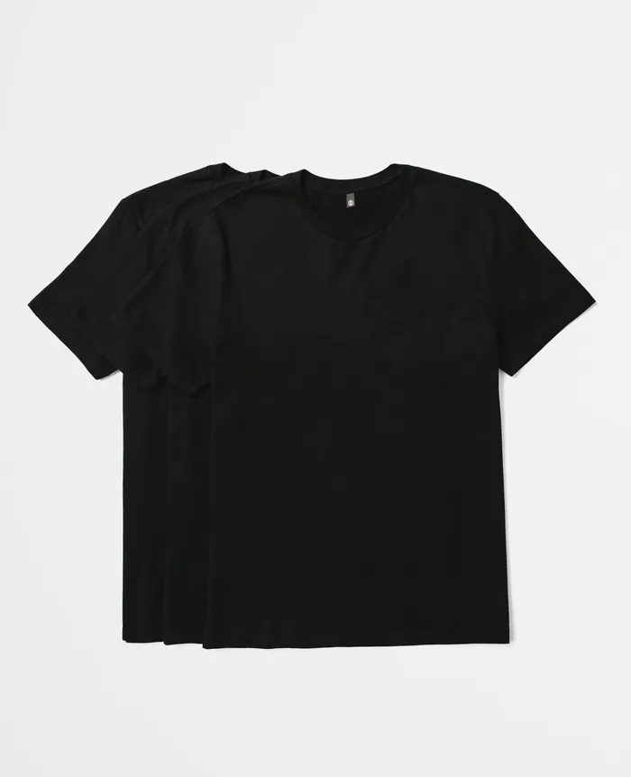 AG Jeans Tees Men Bryce Crew Pack ESSENTIAL TRUE BLACK