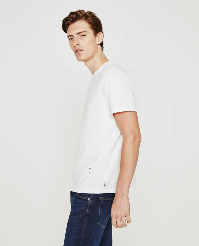 AG Jeans Tees Men Bryce Crew STONE DOT WHITE MULTI AG Jeans Tees Men Bryce Crew STONE DOT WHITE MULTI
