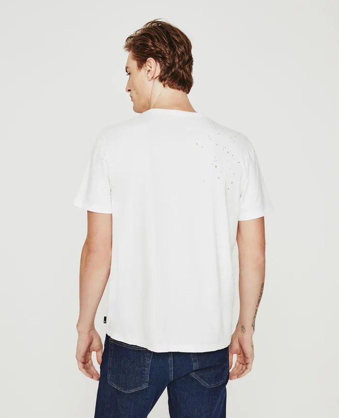 AG Jeans Tees Men Bryce Crew STONE DOT WHITE MULTI AG Jeans Tees Men Bryce Crew STONE DOT WHITE MULTI