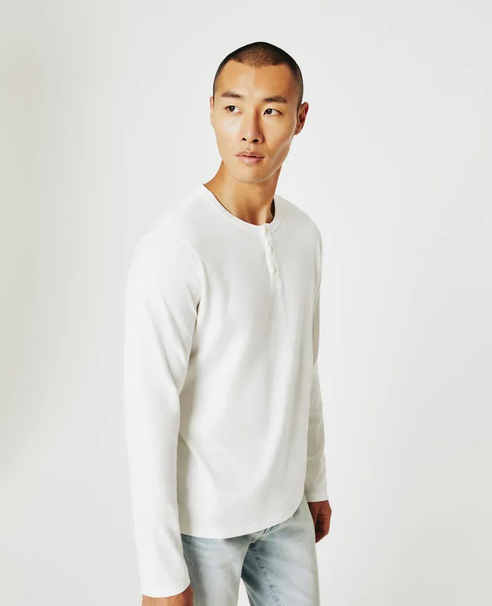 AG Jeans Tees Men Bryce Long Sleeve Henley IVORY DUST AG Jeans Tees Men Bryce Long Sleeve Henley IVORY DUST