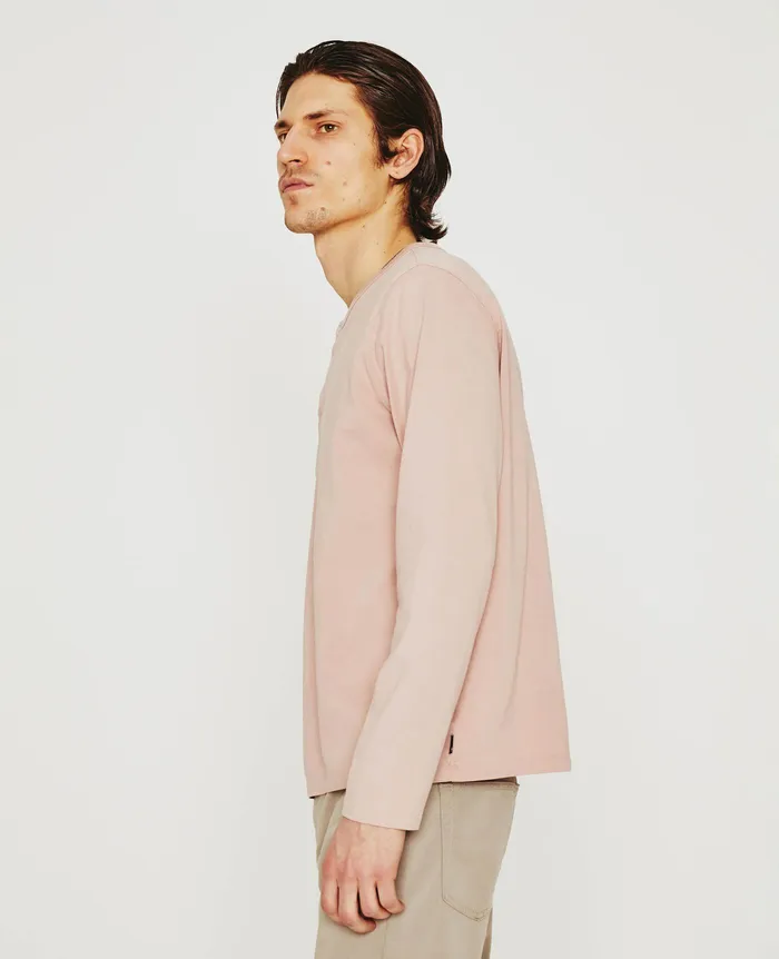 AG Jeans Tees Men Bryce Long Sleeve Henley ROSE CLOUD AG Jeans Tees Men Bryce Long Sleeve Henley ROSE CLOUD