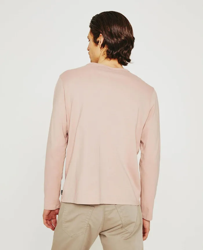 AG Jeans Tees Men Bryce Long Sleeve Henley ROSE CLOUD AG Jeans Tees Men Bryce Long Sleeve Henley ROSE CLOUD