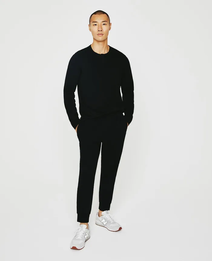 AG Jeans Tees Men Bryce Long Sleeve Henley TRUE BLACK AG Jeans Tees Men Bryce Long Sleeve Henley TRUE BLACK