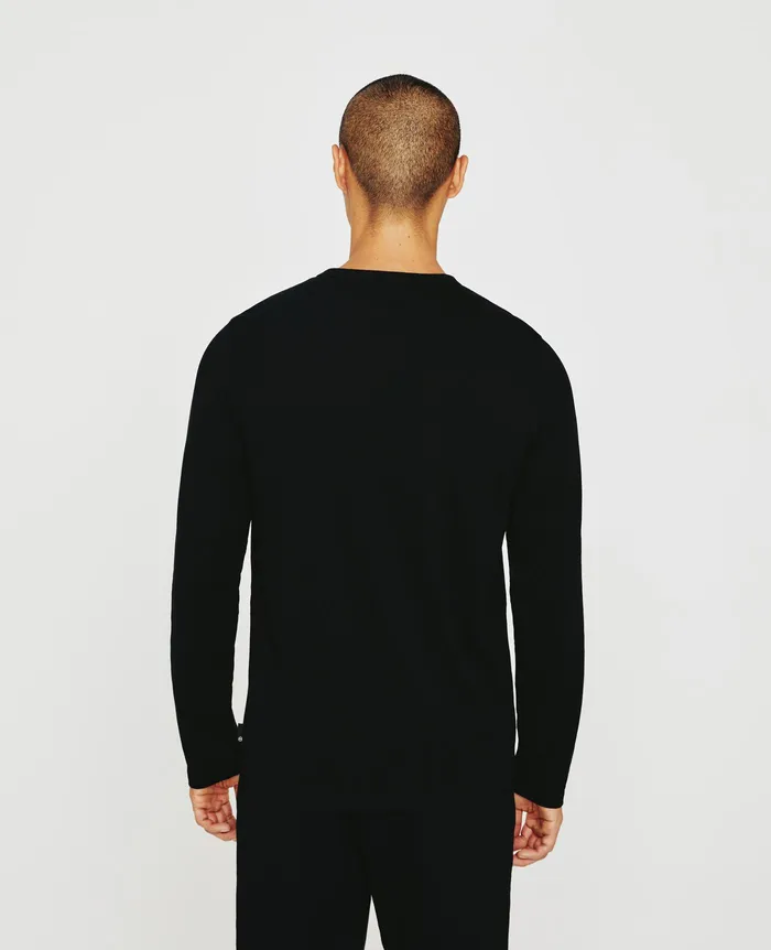 AG Jeans Tees Men Bryce Long Sleeve Henley TRUE BLACK AG Jeans Tees Men Bryce Long Sleeve Henley TRUE BLACK