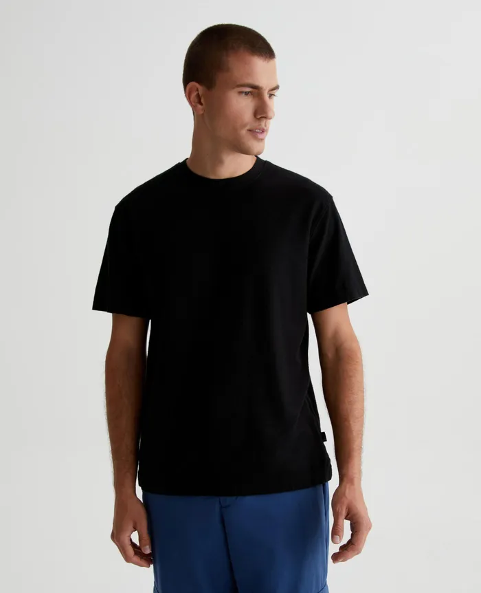 AG Jeans Tees Men Wesley Crew TRUE BLACK