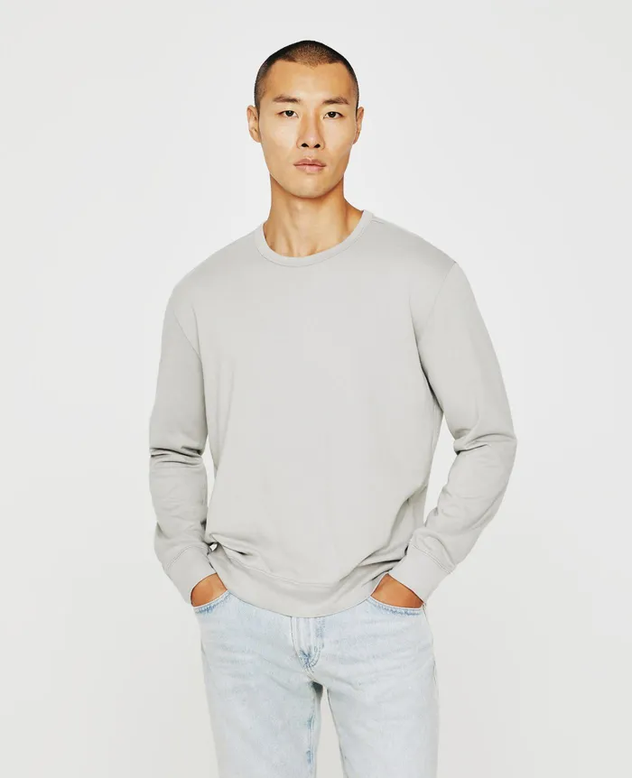 AG Jeans Tees Men Wesley Pullover SILVER GREY